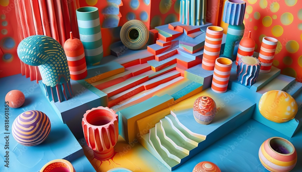 Naklejka premium Create mindbending optical illusions using everyday objects,