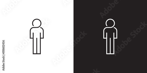 person icon on white background	