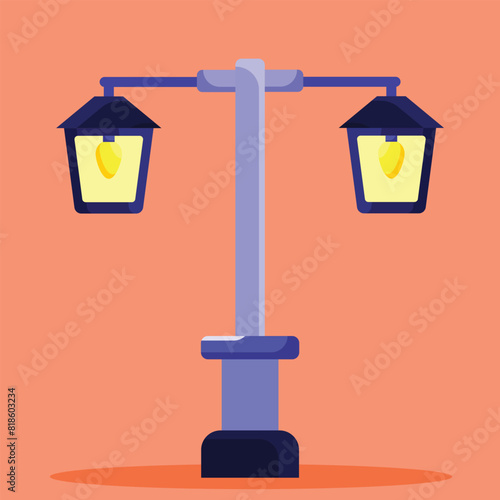 Post lamp icon. Subtable to place on light, outdoor, etc. photo