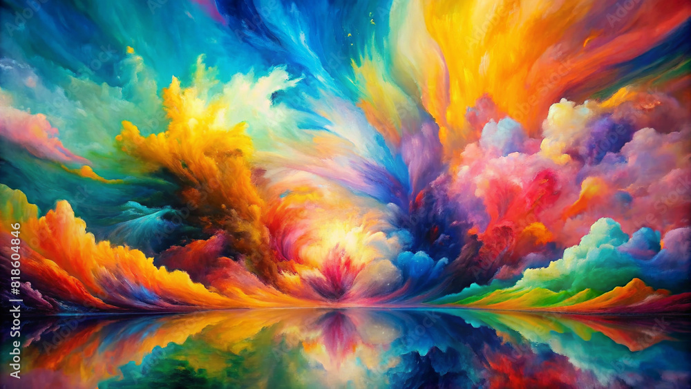 abstract painting in vibrant colors abstract painting in vibrant colors
