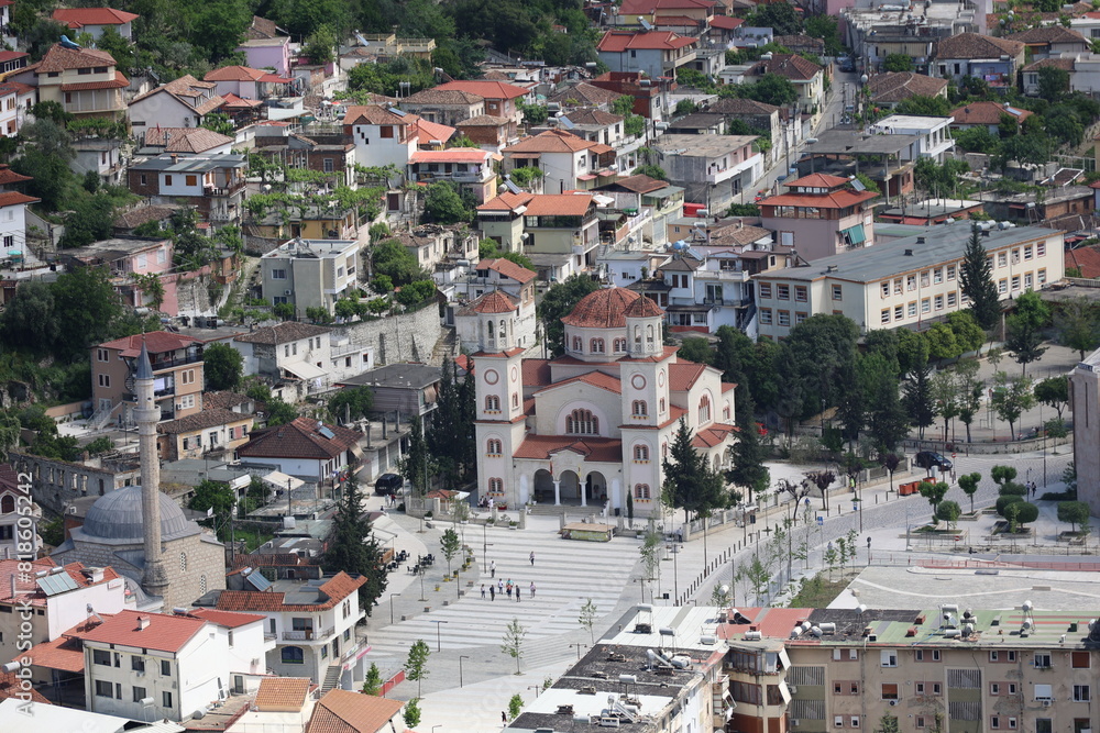 View of the center of the city of Berat- Albania View of the center of the city of Berat- Albania