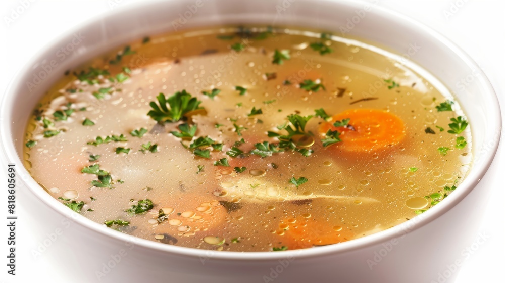 chicken soup, isolated on white background chicken soup, isolated on white background