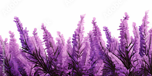 Lavender flowers on white background,  Lavender, floral background. op view, copy space