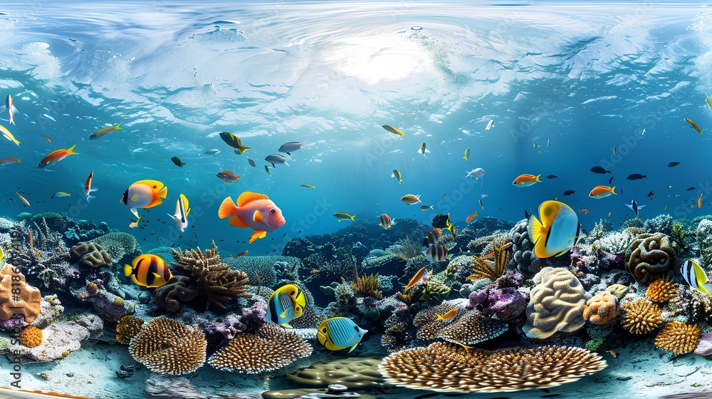 coral reef with fish