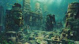 Wide-angle underwater scene