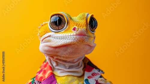 Glamorous Gecko Fashion Concept for Advertising Generative AI
