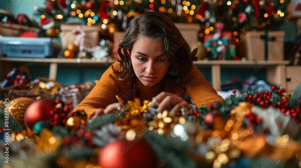 A professional organizer helping clients declutter before the holidays A professional organizer helping clients declutter before the holidays