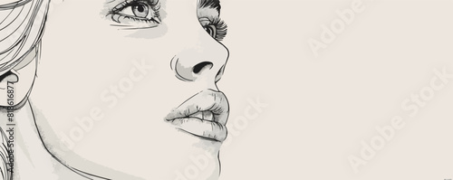 sad woman vector flat minimalistic isolated illustration