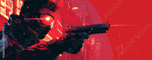 Cyberpunk. vector simple illustration