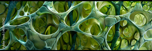 Detailed Visualisation of Xylem Cells in Plants Representing Natural Vascular Transport Systems photo
