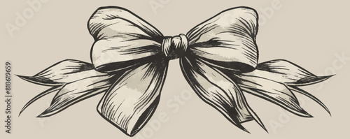Bow sketch hand drawn in doodle style . vector simple illustration