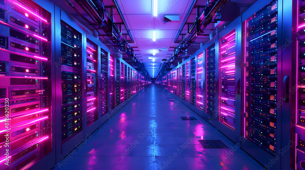 Big data center technology warehouse with servers information digitalization Starts. SAAS, Cloud Computing, Web Service Big data center technology warehouse with servers information digitalization Starts. SAAS, Cloud Computing, Web Service