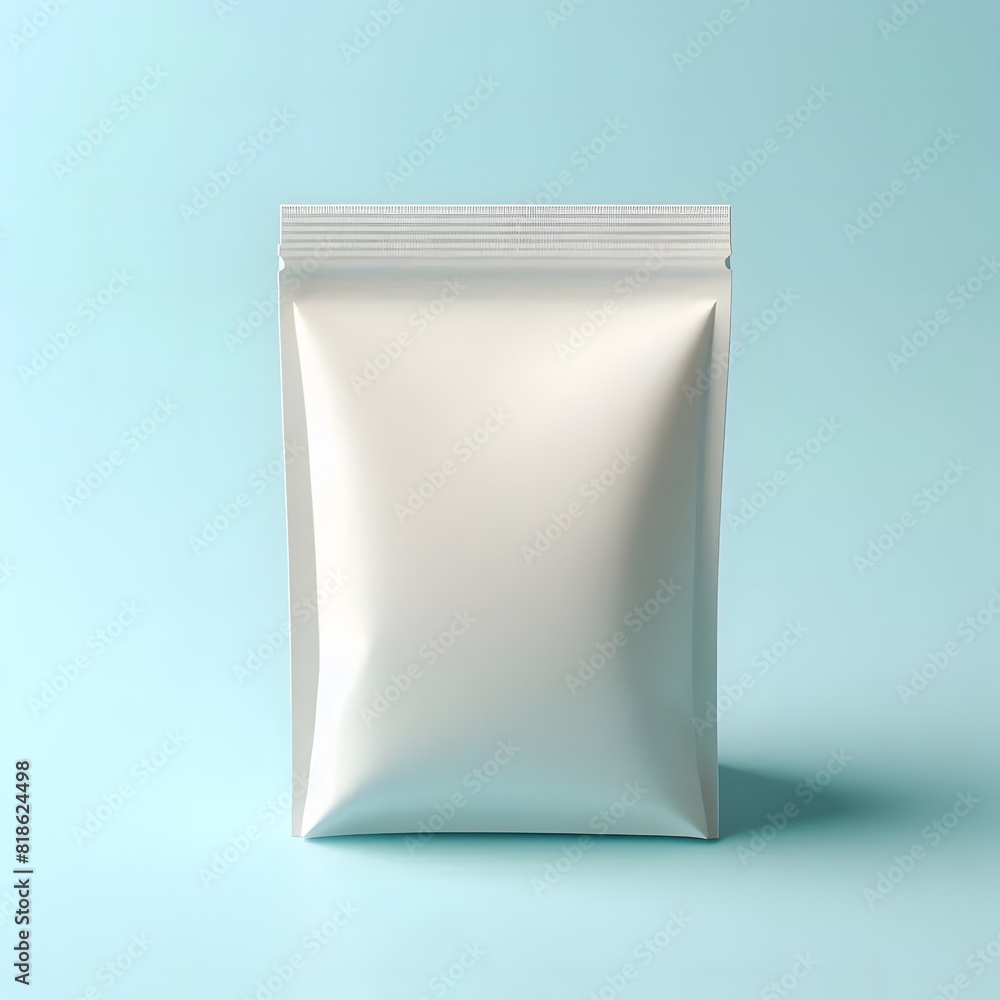 White food snack pack isolated light blue background. Mockup for product package. Generative Ai
White food snack pack isolated light blue background. Mockup for product package. Generative Ai