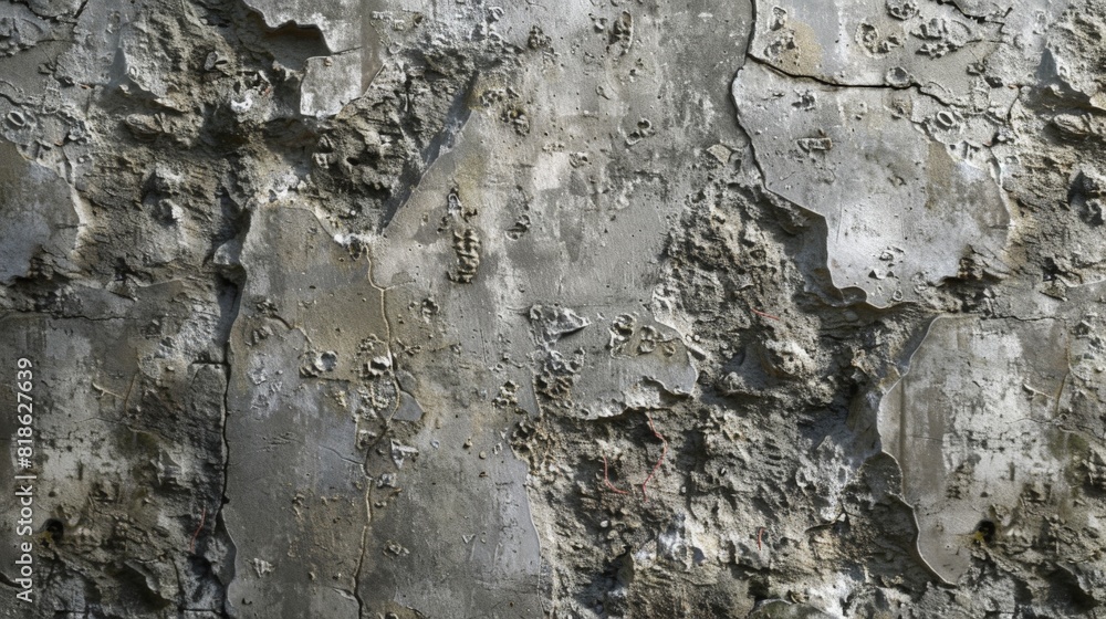Wall showing holes and nails. Deteriorating surface concept Wall showing holes and nails. Deteriorating surface concept