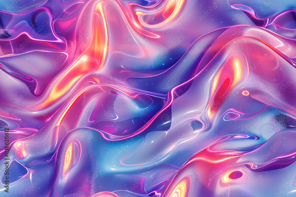 Obraz premium iridescent seamless pattern