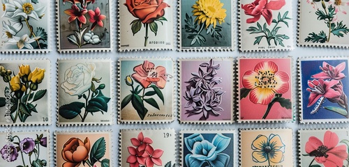 set of flowers