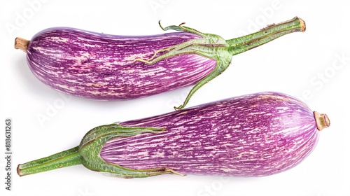 Wallpaper Mural Eggplant from Thailand on white background with cutout. Overhead view. Torontodigital.ca