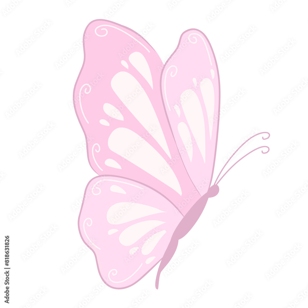 Pink Purple Butterfly Illustration Pink Purple Butterfly Illustration