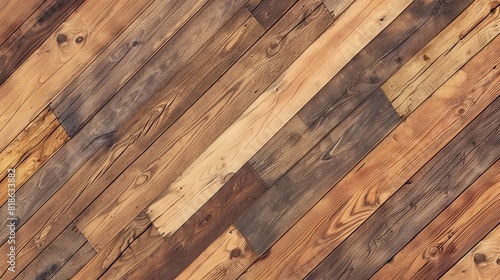 Brown wooden floor. Natural wood texture concept