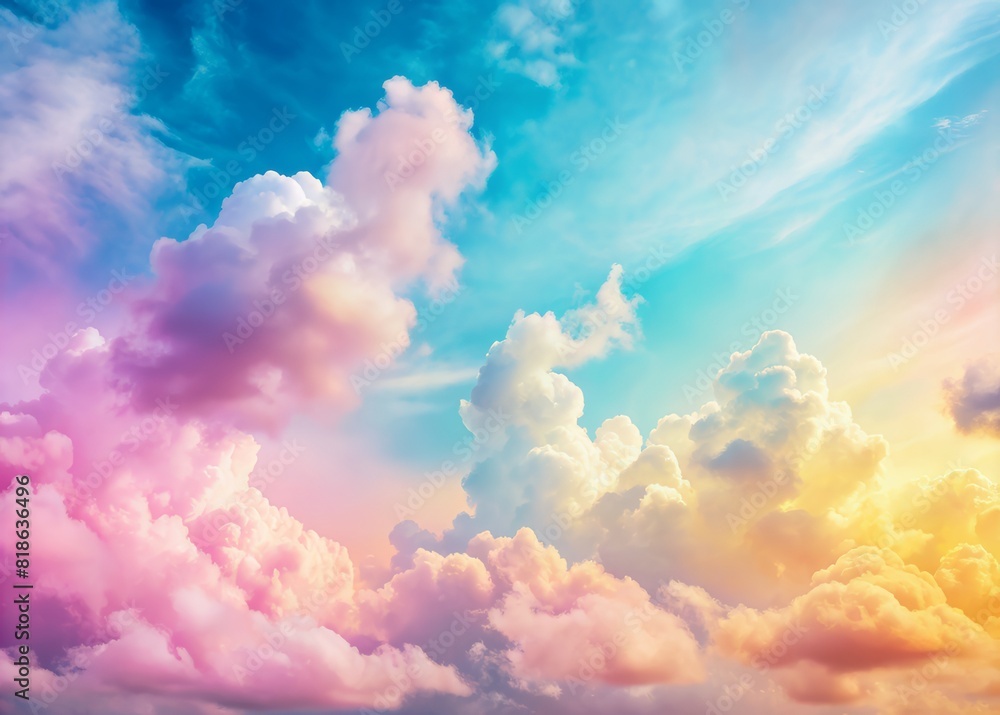 rainbow cloud background with pastel colored rainbow cloud background with pastel colored