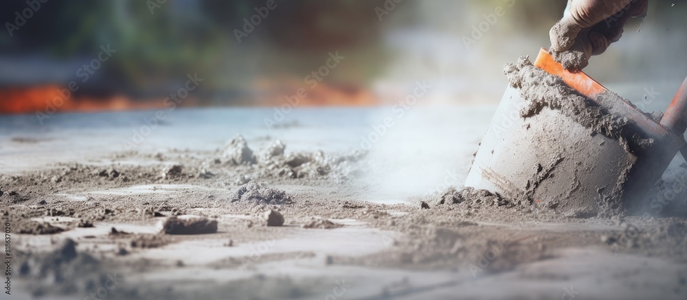 Concrete mixture with a stone surface and background used for constructing building floors providing an excellent copy space image Concrete mixture with a stone surface and background used for constructing building floors providing an excellent copy space image