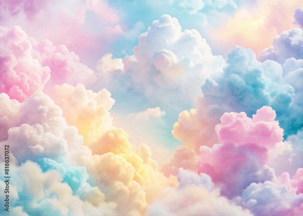 rainbow cloud background with pastel colored rainbow cloud background with pastel colored