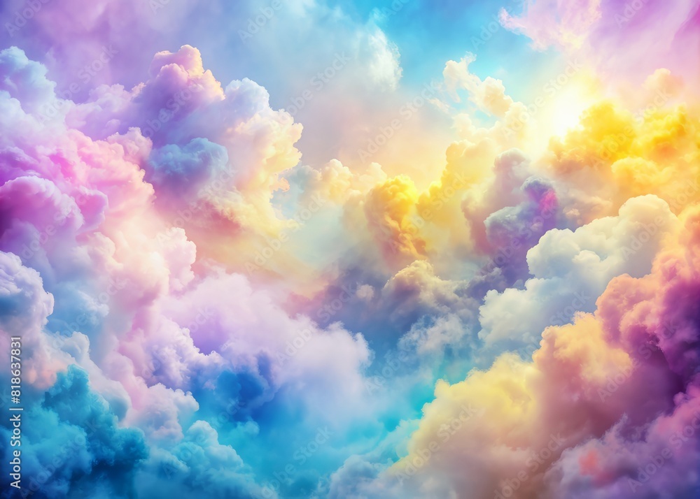 rainbow cloud background with pastel colored rainbow cloud background with pastel colored