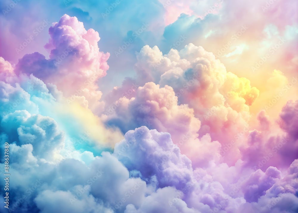 rainbow cloud background with pastel colored rainbow cloud background with pastel colored