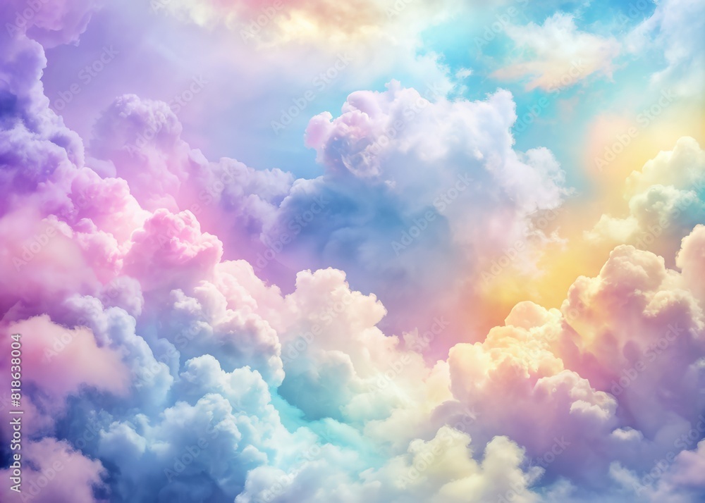 rainbow cloud background with pastel colored rainbow cloud background with pastel colored