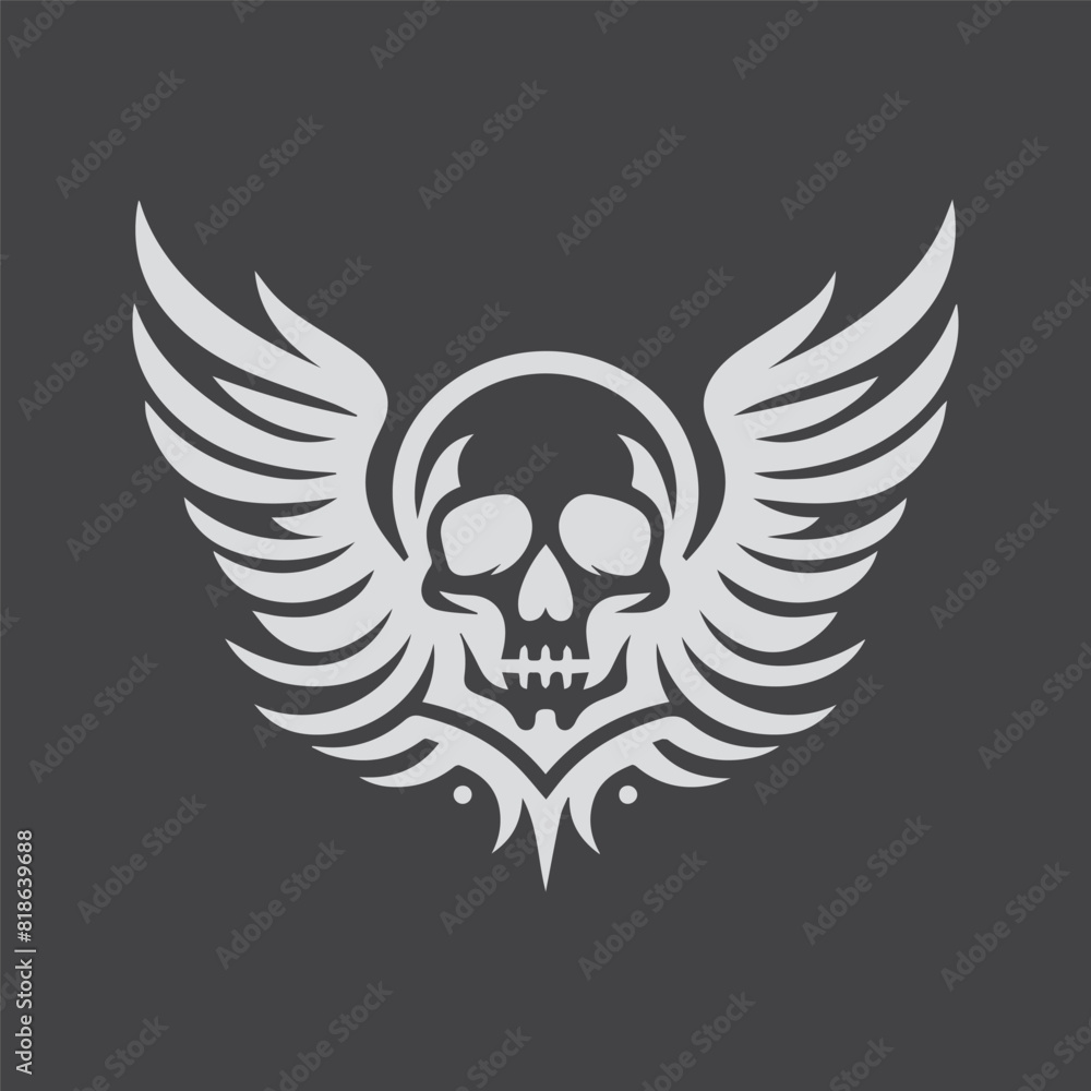 skull winged skull logo skull winged skull logo