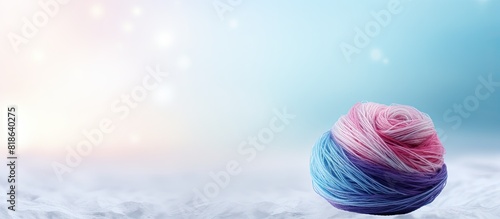 Copy space image of a yarn ball with a text area