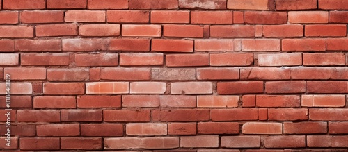 Red brick block background with copy space image