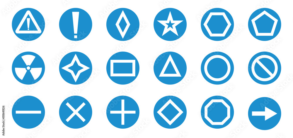 icon set tick symbols, signs, approval badge. Flat and modern design, vector illustration blue icon set tick symbols, signs, approval badge. Flat and modern design, vector illustration blue
