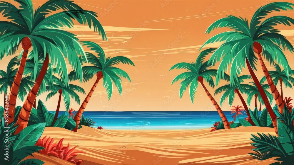 Obraz premium Dreamy Sunset on Deserted Coastline