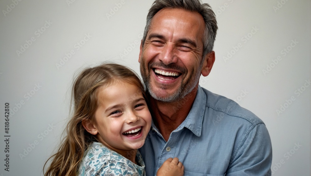 father and son are happy father and son are happy