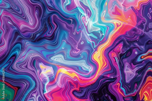 abstract psychedelic moving spheric geometric shape rainbow vibrant colors visual album cover wallpaper fractal trippy hypnotic swirling distorted 