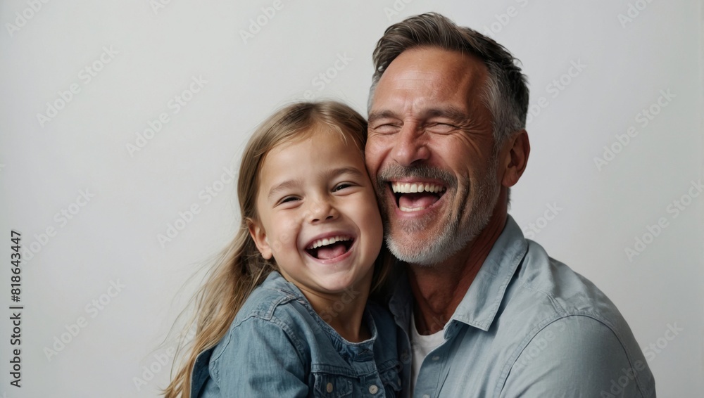 father and son are happy father and son are happy