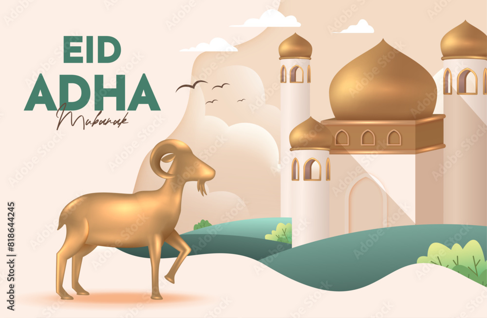 Eid al Adha Poster Design Illustration