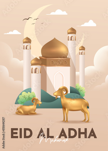 Eid al Adha Poster Design Illustration