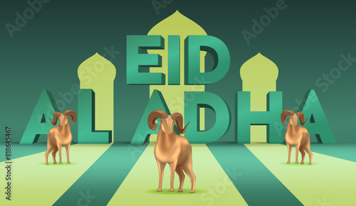 Eid al Adha Poster Design Illustration