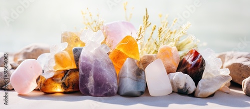 A bundle of tumbled crystal...