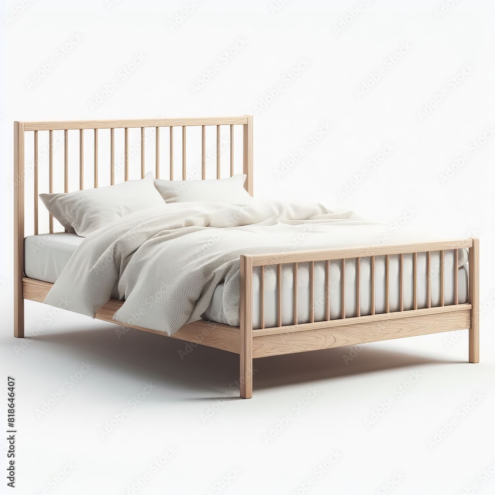 A comfy bed with crisp white sheets sits in a beautifully decorated bedroom A comfy bed with crisp white sheets sits in a beautifully decorated bedroom