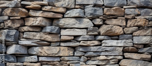 A genuine rocky texture with native stone perfect for headers on design cover website and article Ideal for home builders and residential contractors Background with copy space image