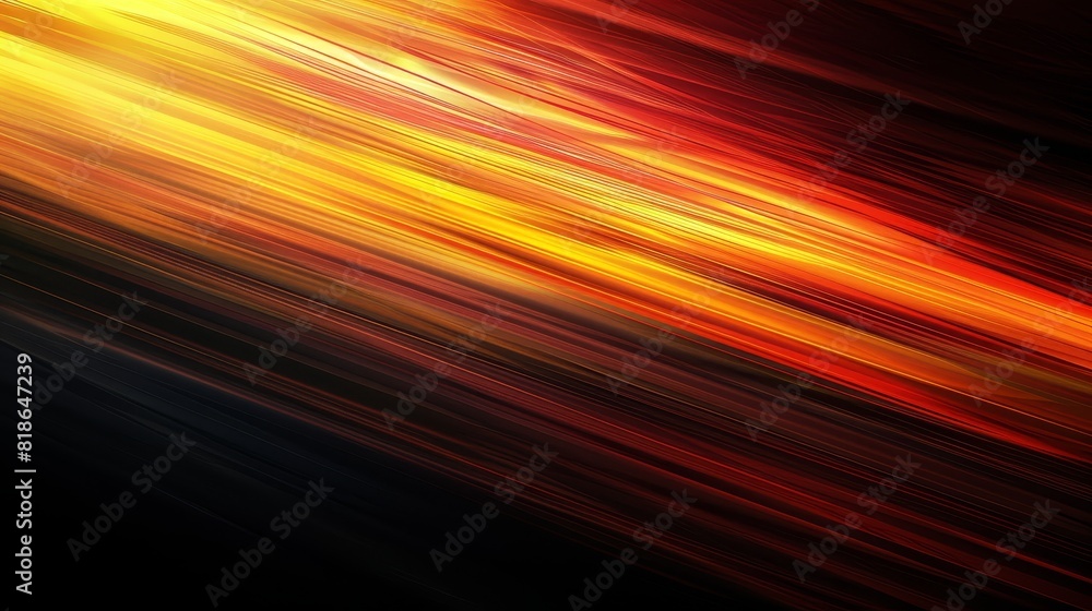 Fiery Red to Golden Yellow Gradient on Black Background - Abstract Warmth and Energy Concept