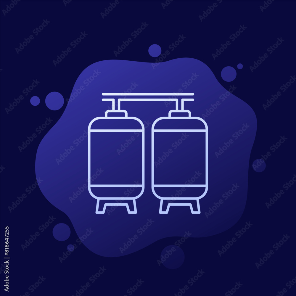 fermentation tanks icon, line vector design fermentation tanks icon, line vector design