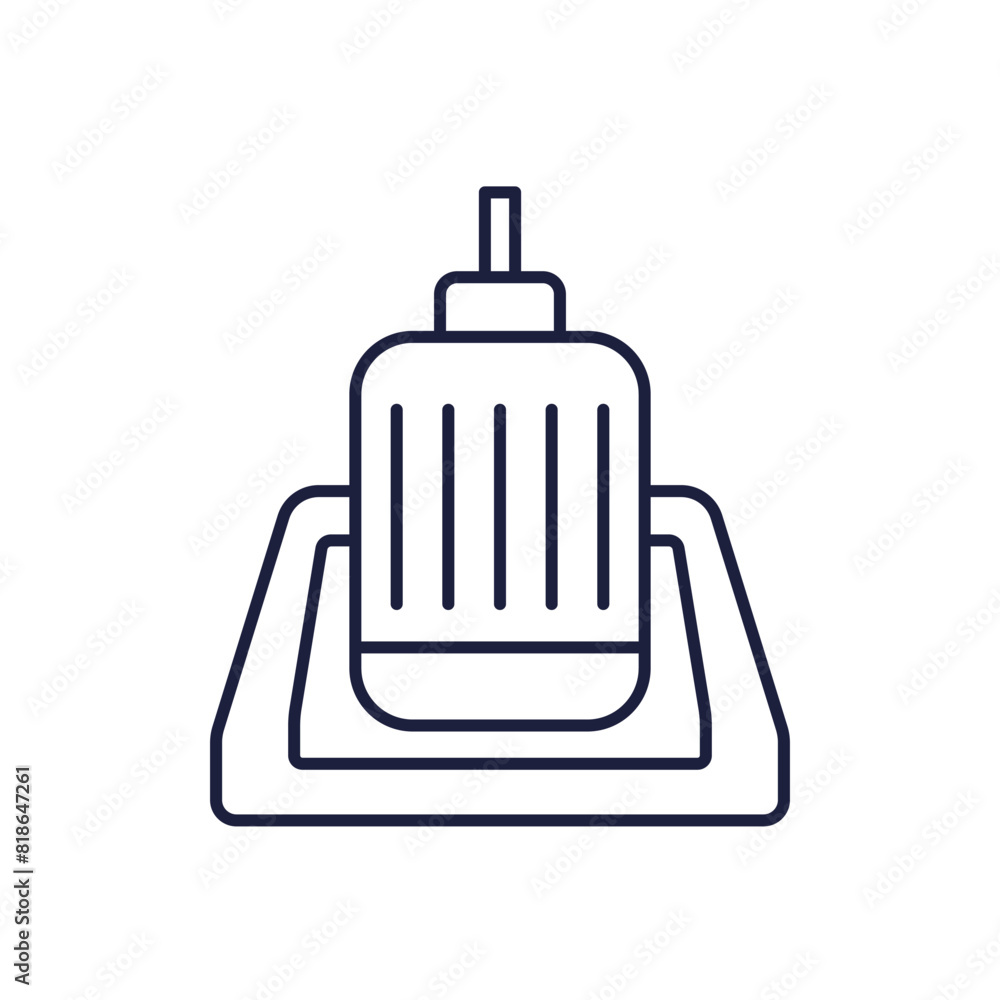 electric motor icon in line style electric motor icon in line style