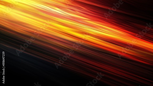 Fiery Red to Golden Yellow Gradient on Black Background - Abstract Warmth and Energy Concept