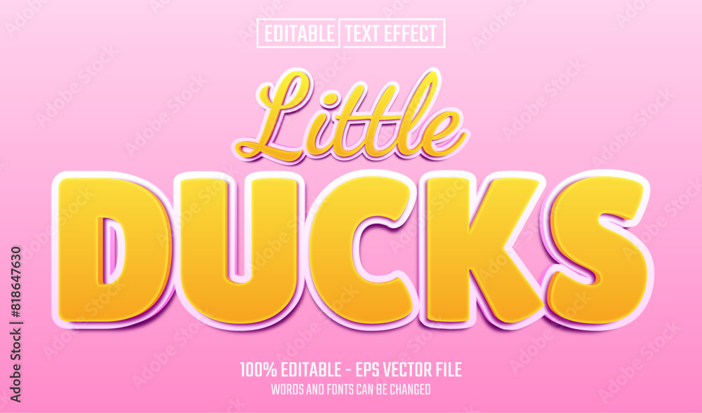 little duck editable text effect