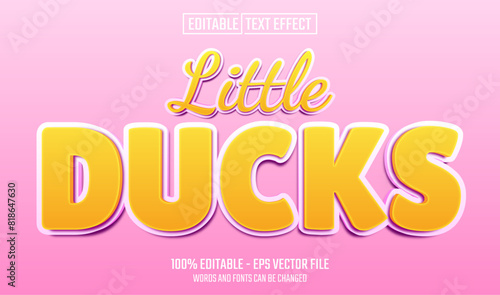 little duck editable text effect