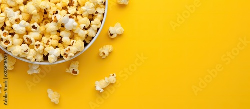 A top view of popcorn on a ...